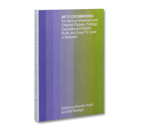 A24 99 TV Crosswords film book featuring crossword puzzles themed around popular TV shows, with colorful cover art.