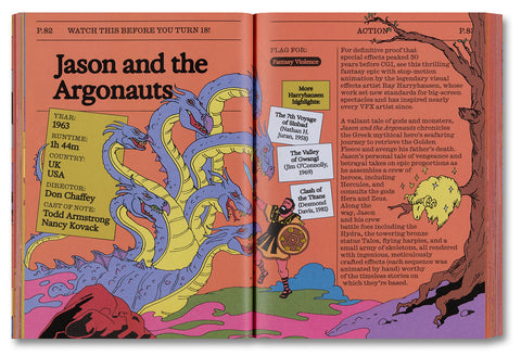 A24 film book titled "Watch This Before You Turn 18!" with colorful cover art featuring film-related graphics.