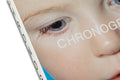 Close-up of a photography book titled Chronograph by SPBH Editions, showing detailed cover design and typography.