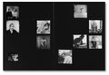 Black and white contact sheet from "Hujar" photography book by MACK, showing multiple small images of a photographer's contact prints.