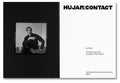 Black and white photography book "Hujar: Contact" by MACK shown open with pages displaying contact sheet images.
