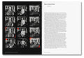 Black-and-white contact sheet from "Hujar" photography book by MACK, showing multiple small images of a subject's face.