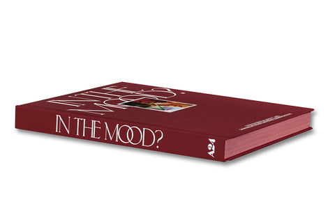 Cover of the film book "In the Mood?" by A24 featuring a vintage-inspired design and artwork on the front.