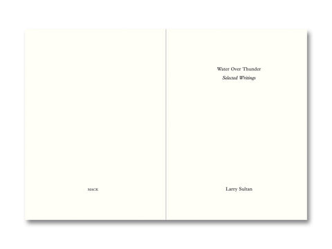 Water Over Thunder: Selected Writings