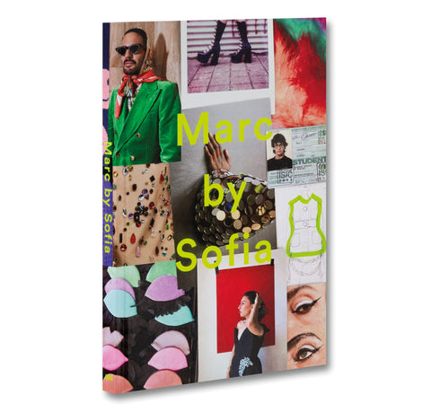 Cover of A24's Marc by Sofia film book featuring vibrant artwork and bold typography on the front page.