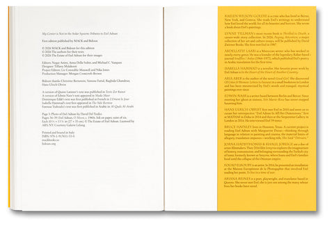 My Center is Not in the Solar System: Tributes to Etel Adnan - MACK