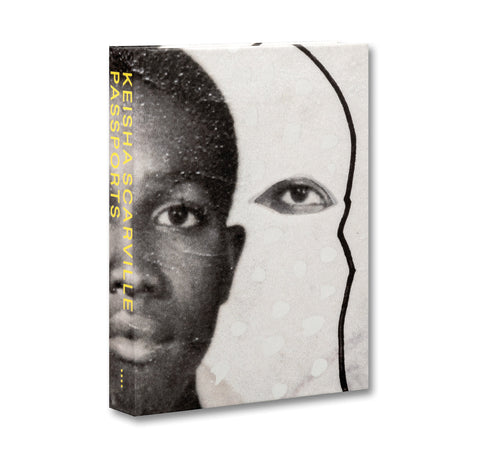 Open photography book by MACK titled "Passports" showing a front cover with passport images and travel-themed design.